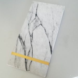 Marble and gold external phone charger battery